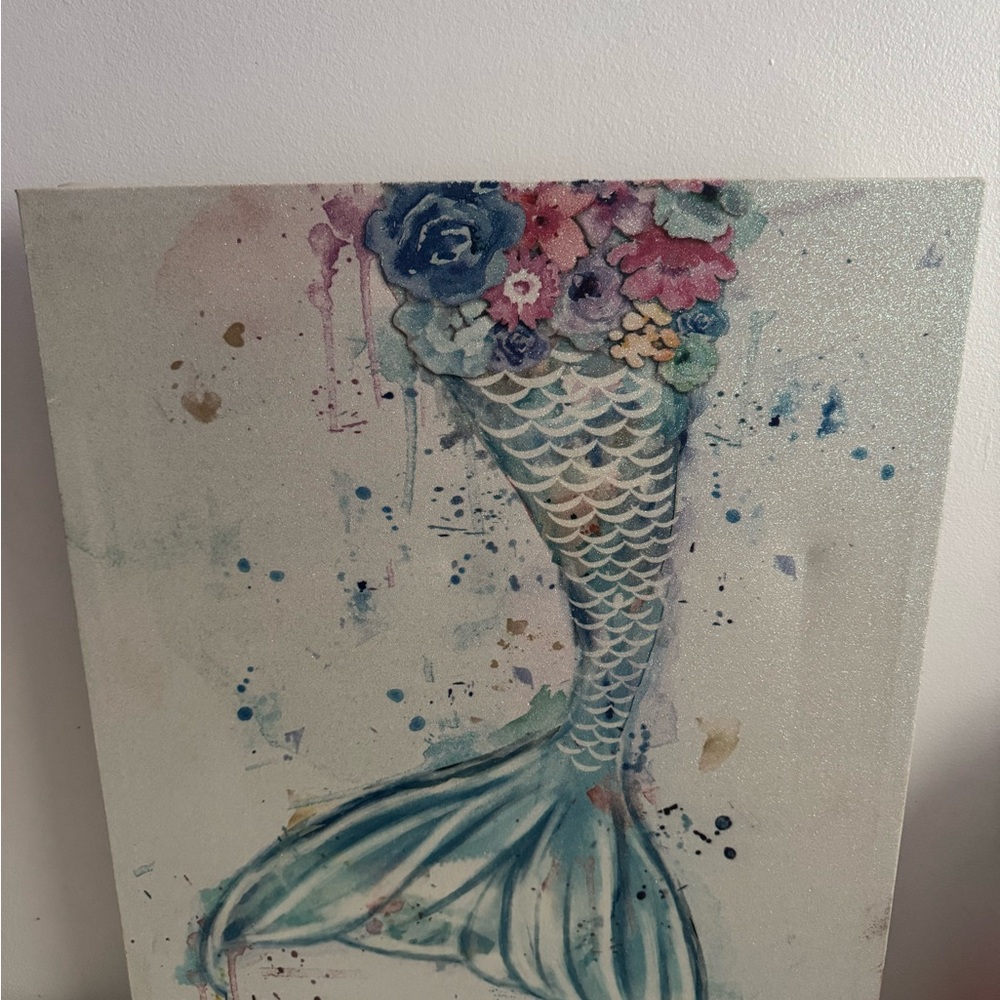 Marshalls Mermaid Tail Art with Blue and Pink Accents